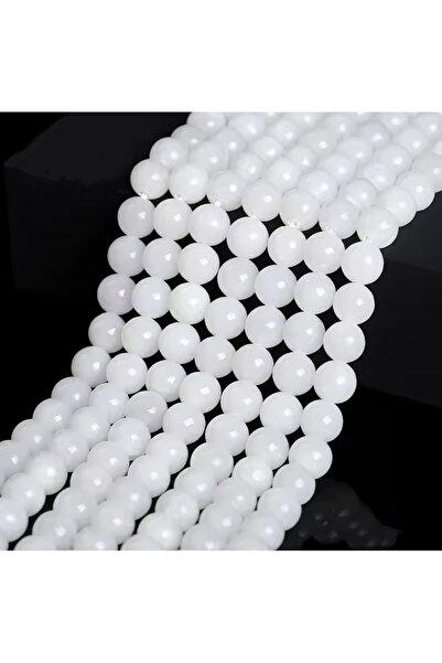 RLX BUJİTERİ 8 mm Natural Stone Selenite String 47 Pieces