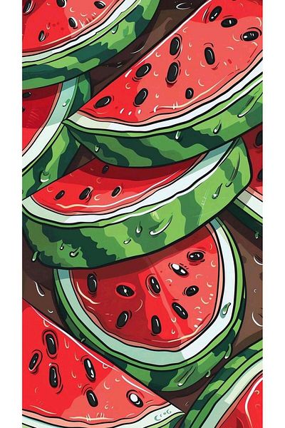 pixartsanat Watermelons Sanet Diamond Mosaic Painting 40X60