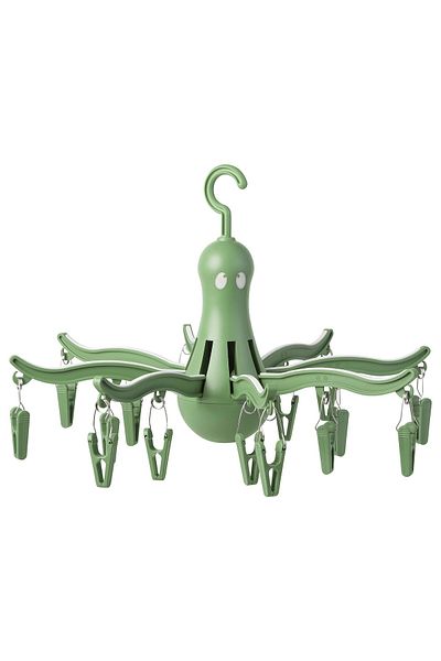 erorex Hanging dryer 16 clothes pegs, green