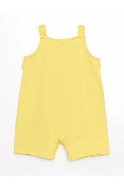 LC Waikiki Sari Ruffled Baby Girl Combed Cotton Jumpsuit