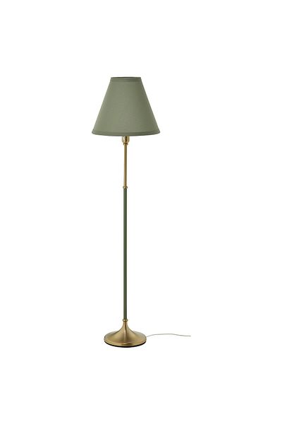 erorex Floor lamp, brass/green-grey