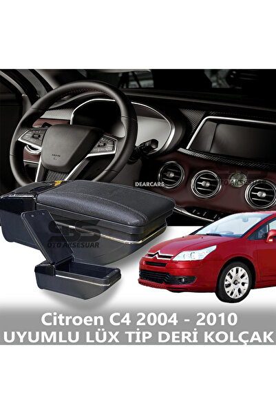 STS Oto Aksesuar Citroen C4 2004 - 2010 Uyumlu Premium  Deri Kol Dayama Kolça...