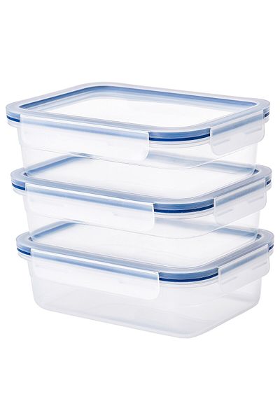 erorex Food container with lid, rectangular/plastic, 1.0 l