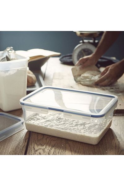 erorex Food container with lid, rectangular/plastic, 5.2 l