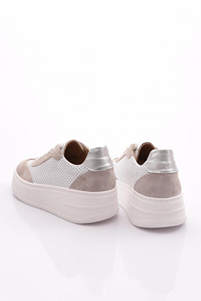 DGN Women's Lace-Up Sneaker Shoes White 587132678