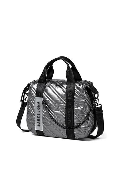 BARCELONA 21K 21K Barcelona Women's Shiny Fabric Hand-Held Shoulder Bag 3255