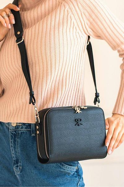 H&D COLLECTİON Geantă de umăr și crossbody cu curea lungă, cu 2 compartimente, imprimată în relief, foarte utilă 2005