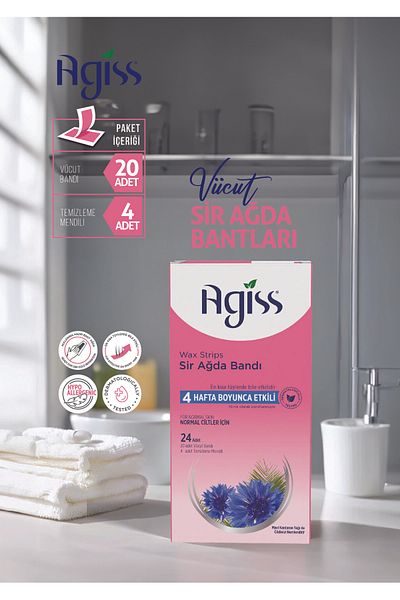 AGISS Waxing Strips from 24 - 6 Pieces for Normal Skin