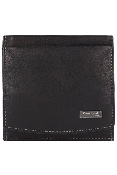 Greenland Nature Negru Nappa Geldbörse RFID Leder 9,5 cm
