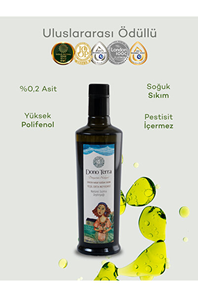 Dono Terra İlk Hasat Filtresiz Trilye Erken Hasat Soğuk Sıkım Natürel Sızma Z...