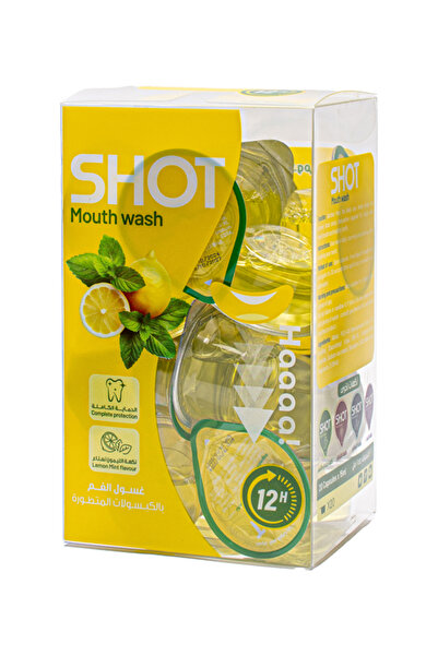 Shot كبسولات غسول الفم المطورة بنكهة الليمون والنعناع من شوت 20 قطعة 15 مل