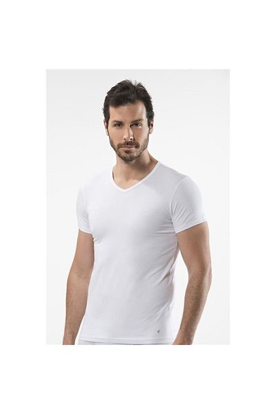 Cacharel 1402 Ανδρικό T-shirt με λαιμόκοψη - Λευκό