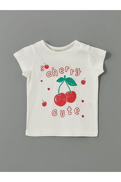 LC Waikiki New Season Crew Neck Printed Baby Girl T-Shirt and Leggings 2-Piece Set - S5Ea64Z1