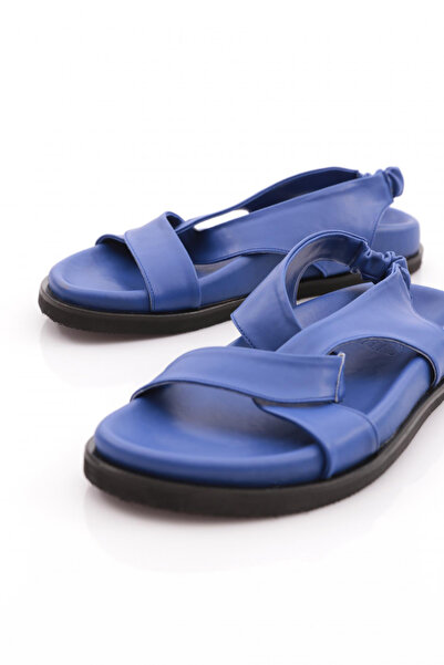 DGN Sax Blue Women's Sandals - Cross Strap, Model 41513372