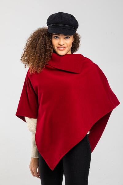Pitti Women's Burgundy Poncho 70257