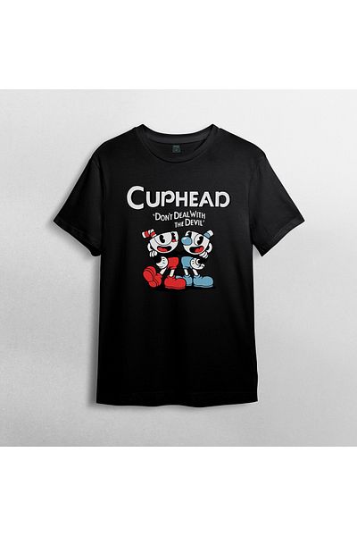 Pixxa Μπλουζάκι Cuphead Crew Neck 100% βαμβακερό - Μοντέλο 1
