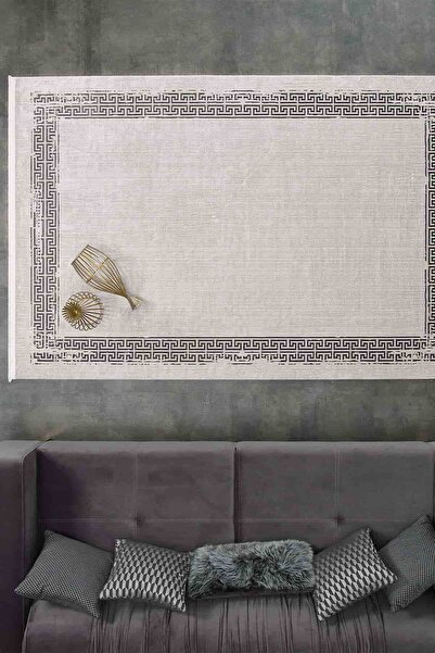 GÜMÜŞSUYU Black&Brown Doğal İplik Dikdörtgen Makine Halısı 160x230