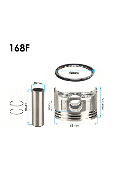PİSTON SEKMAN 5.5 HP 68 MM set