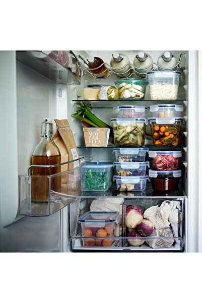 erorex Food container with lid, rectangular/plastic, 2.0 l