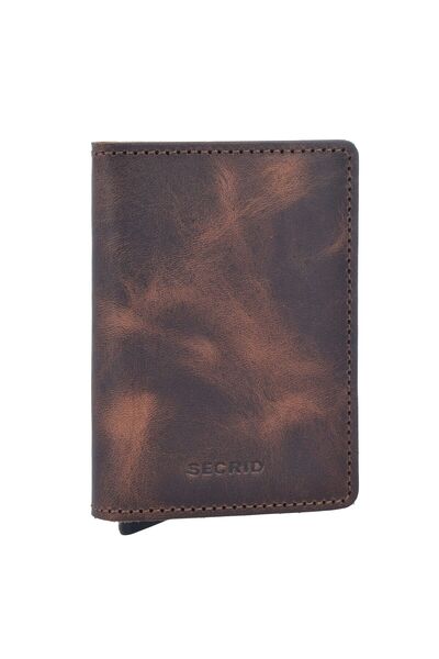Secrid 6,5 cm Vintage Slimwallet Leder RFID Geldbörse – Kreditkarten