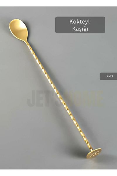 Jet's Home Stainless Steel Cocktail Spoon - Practical Bartender, Barista, 30 cm