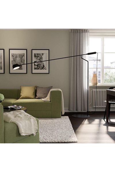 erorex LED floor lamp, dimmable black