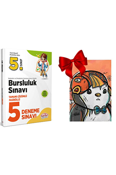 Editör Yayınevi 5. Sınıf Bursluluk Sınavı Tamamı Çözümlü 5 Deneme Sınavı ve &...