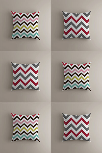 LadiesHome Zigzag Sa deznom 6-dijelni set 43x43cm dvostrani Štampano Navlaka ...