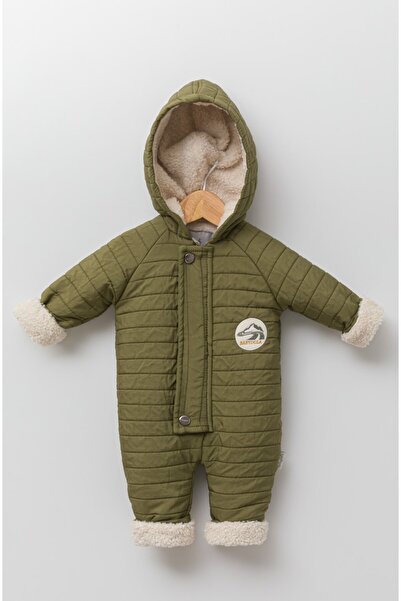 Babydola 0-3 Yaş Kapitone Kapşonlu İçi Velsoft Bebek Çocuk Kışlık Kar Tulumu Kozmonot 13473