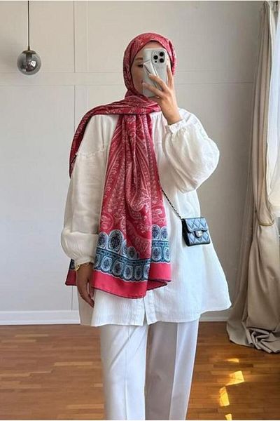 carell Şüheda's Choice Roots Pomegranate Flower Comfy Silk Shawl