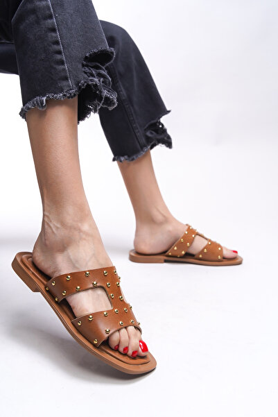 Riccon Γυναικείες Παντόφλες Jilsynora - Γνήσιο Δέρμα, Μαύρισμα 00120763