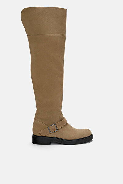 Pull & Bear Düz deri çizme