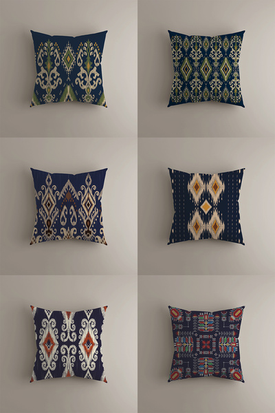 LadiesHome Комплект калъфи за възглавници с етнически мотиви - бохемски и ика...