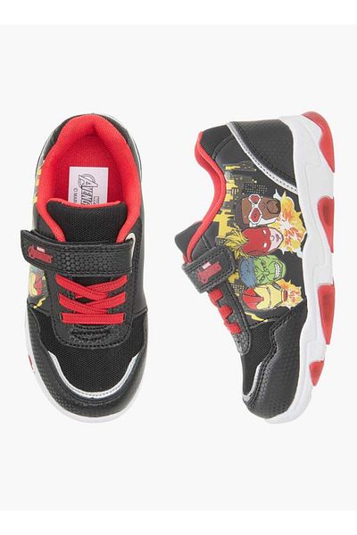 Marvel Avengers Print Light-Up Sneakers with Hook and Loop Closure