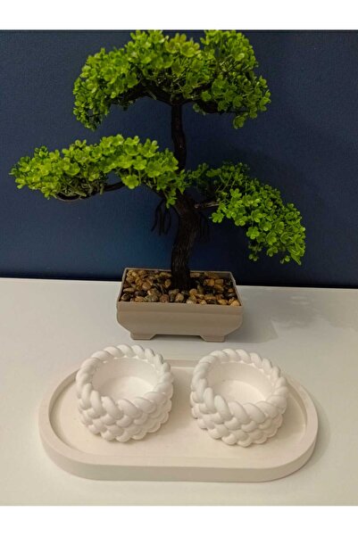 S3A TASARIM Örgü Mumluklar ve Şık Beton Tepsi ev dekorasyonunuza hava katacak...