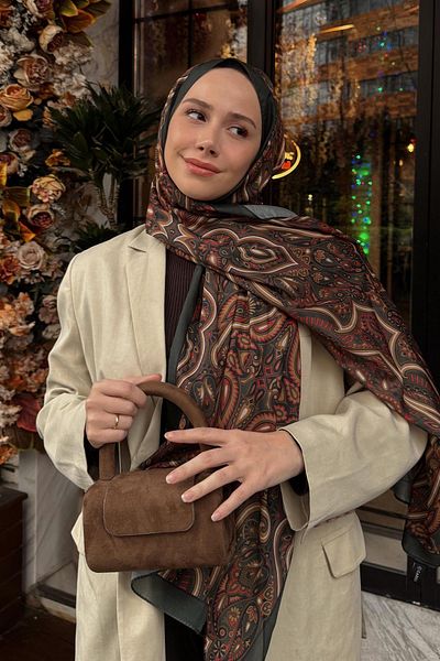 carell Feyza Hakyemez's Choice Marbella Khaki Nilla Cotton Shawl