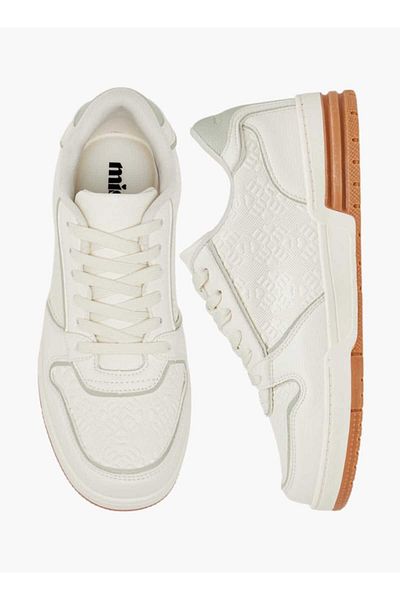 Missy Logo Embossed Sneakers with Lace-Up Closure
