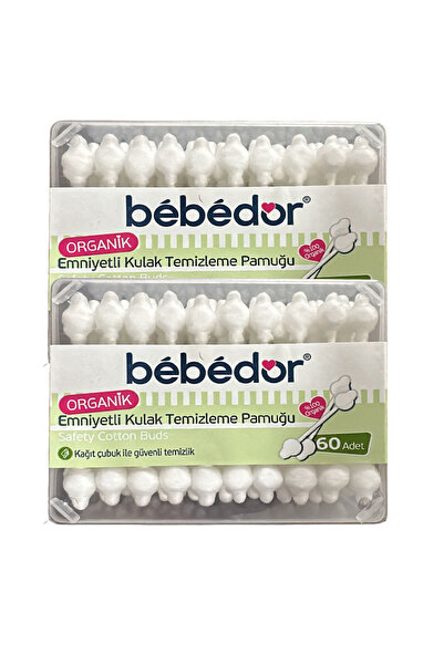 Bebedor x 2 Adet Organik Güvenlikli Kulak Temizleme Çubuğu