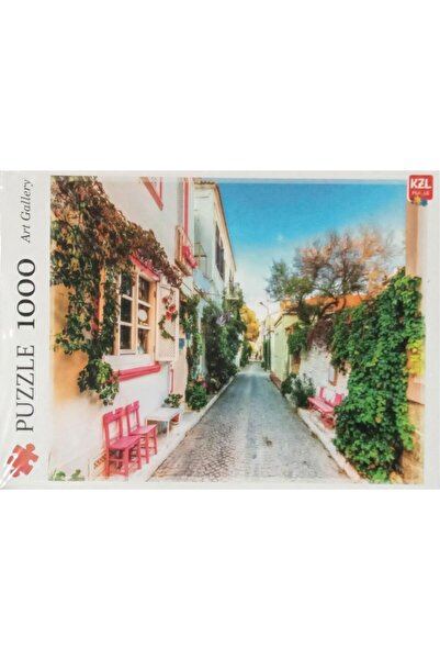 AKILLIELMA -KZL PUZZLE ÇİÇEKLİ KÖY SOKAĞI 1000 PARÇA PUZZLE PAZIL 68X48 CM