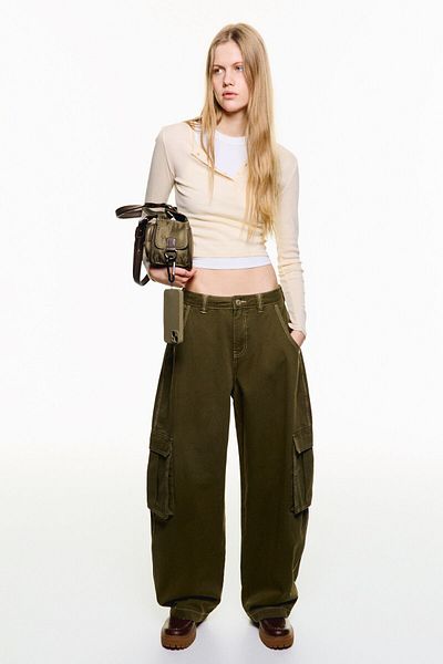 Bershka Barrel utility trousers