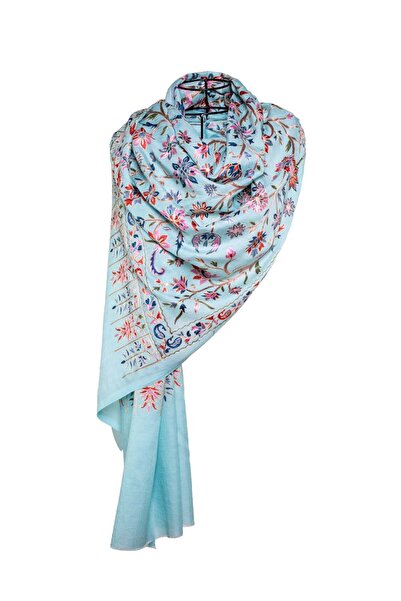 CASHMERE AND SİLK MAWLANA 85% CAŞMIR 15% MĂTASE ŞAL brodat