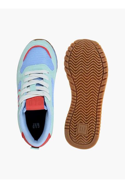 GAP Girls' Panelled Sneakers with Lace-Up Closure - NEW YORK II