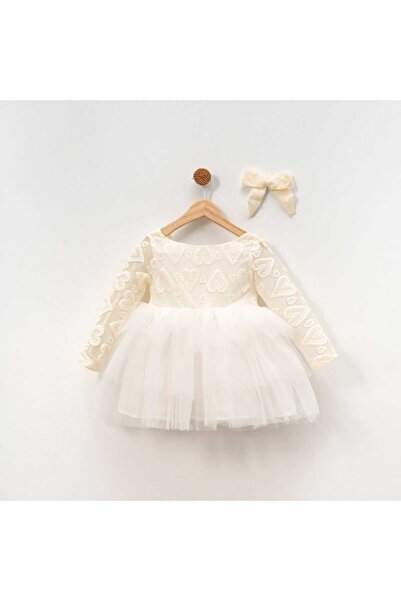 tinytrends فستان عيد لورا للفتيات الصغيرات والأطفال بتفاصيل شريطية