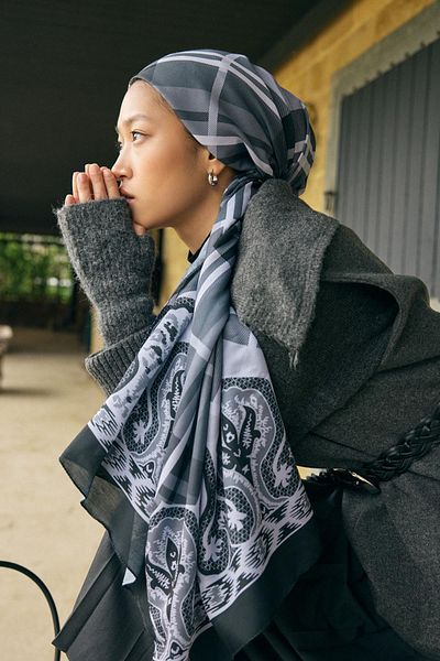 carell Rustic Gray Echo Cotton Shawl