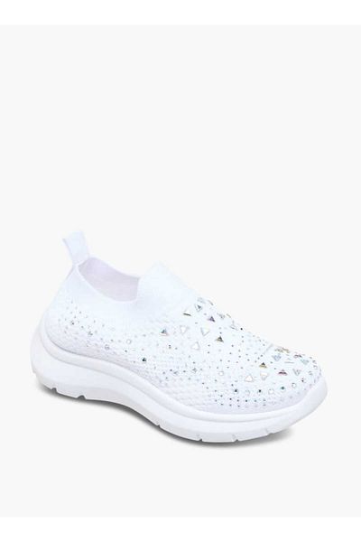 Flora Bella by Shoexpress Flora Bella Embellished Slip-On Sneakers with Pull Tabs