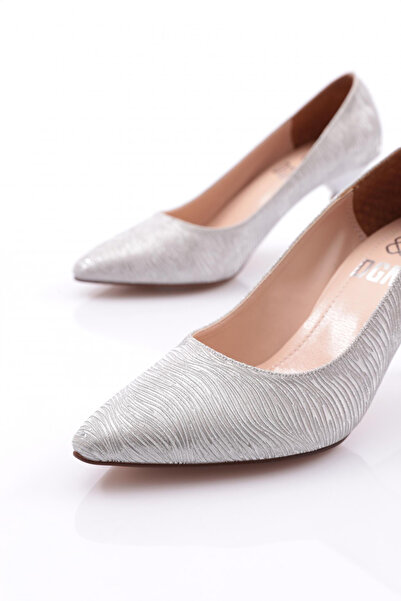 DGN Γυναικεία παπούτσια με τακούνι Ασημί ριγέ 2173122621