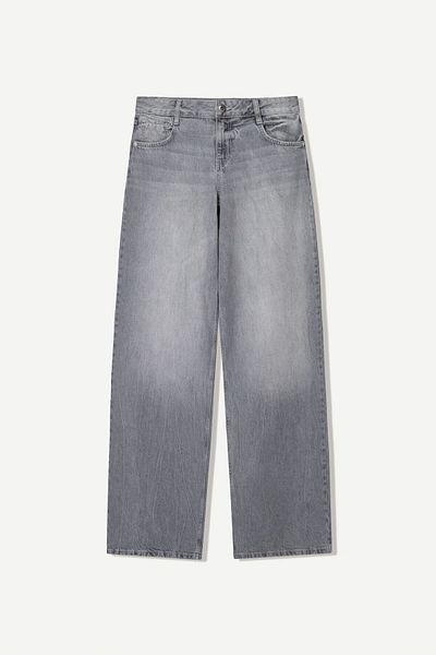 Bershka Wide-leg low-waist jeans
