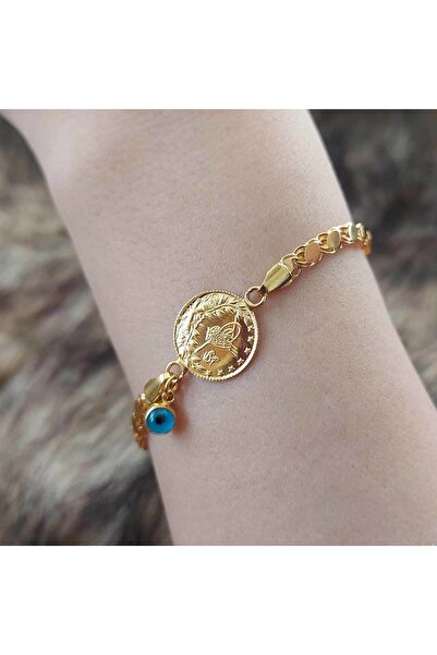 Altınbeyi Altınbeyı Reşat Çeyrekli Pullu Zincirli Bileklik