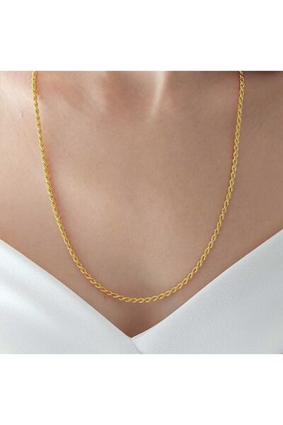 Altınbeyi 22 Ayar Altın Halat Burgu Zincir Kolye 60 Cm 7.53 Gr. (KALINLIK 2,5MM) Aby22zc015