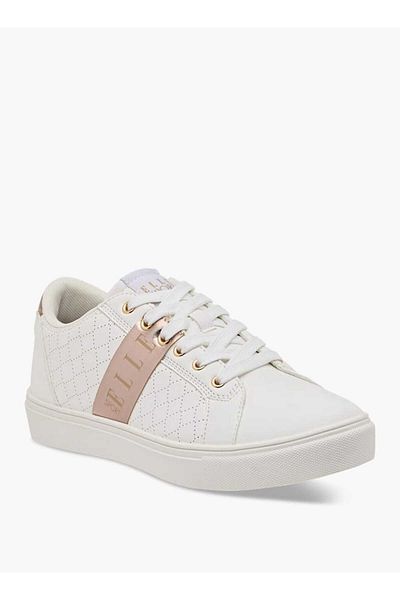 ELLE Women's Logo Detail Sneakers with Lace-Up Closure
